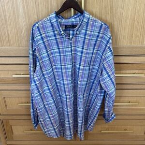 Polo by Ralph Lauren Lavender, Blue & Green Plaid Shirt